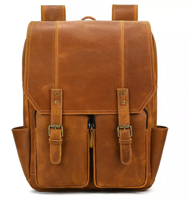 Vintage Leather Backpack for Men